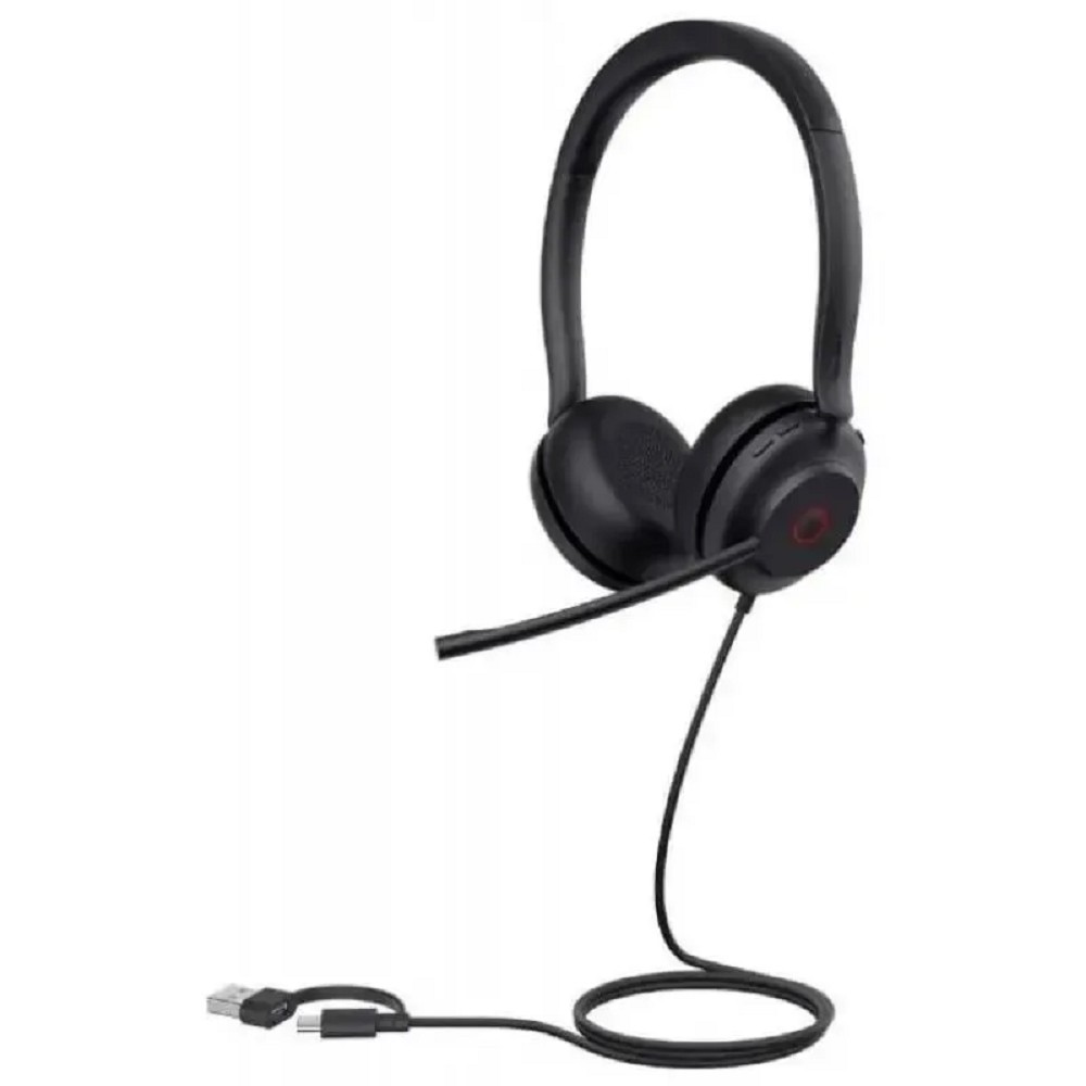Проводная гарнитура Yealink UH35 Dual UC USB-C/A Дуо, HD звук, шумоподавление, LED-индикатор, USB-C/A (UH35 Dual UC USB-C/A)
