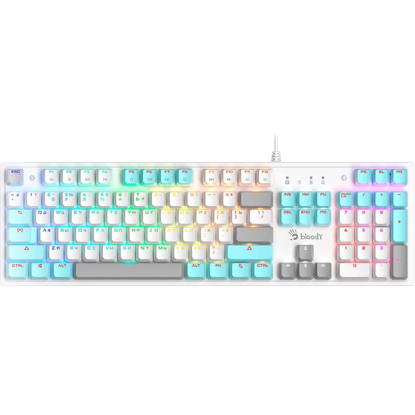 Клавиатура A4Tech Bloody S510N механическая белый USB for gamer LED [1774484]