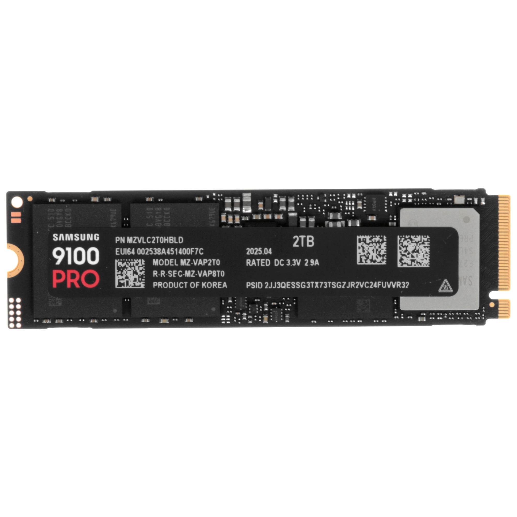 Samsung SSD 2Tb 9100 PRO Black M.2 MZ-VAP2T0BW
