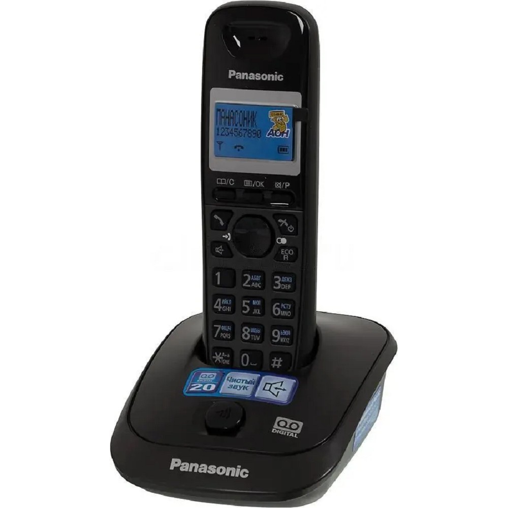 Panasonic KX-TG2521RUT (титан) {АОН, Caller ID,спикерфон,голосовой АОН,полифония,цифровой автоответчик}
