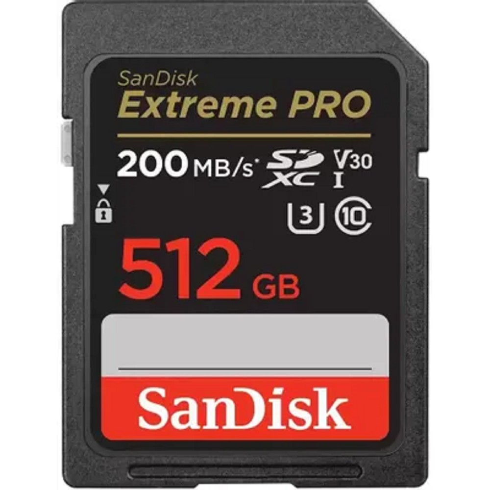 SecureDigital 512GB SanDisk SDXC Extreme Pro UHS-I Class 3 (U3) V30 200/140 MB/s [SDSDXXD-512G-GN4IN]