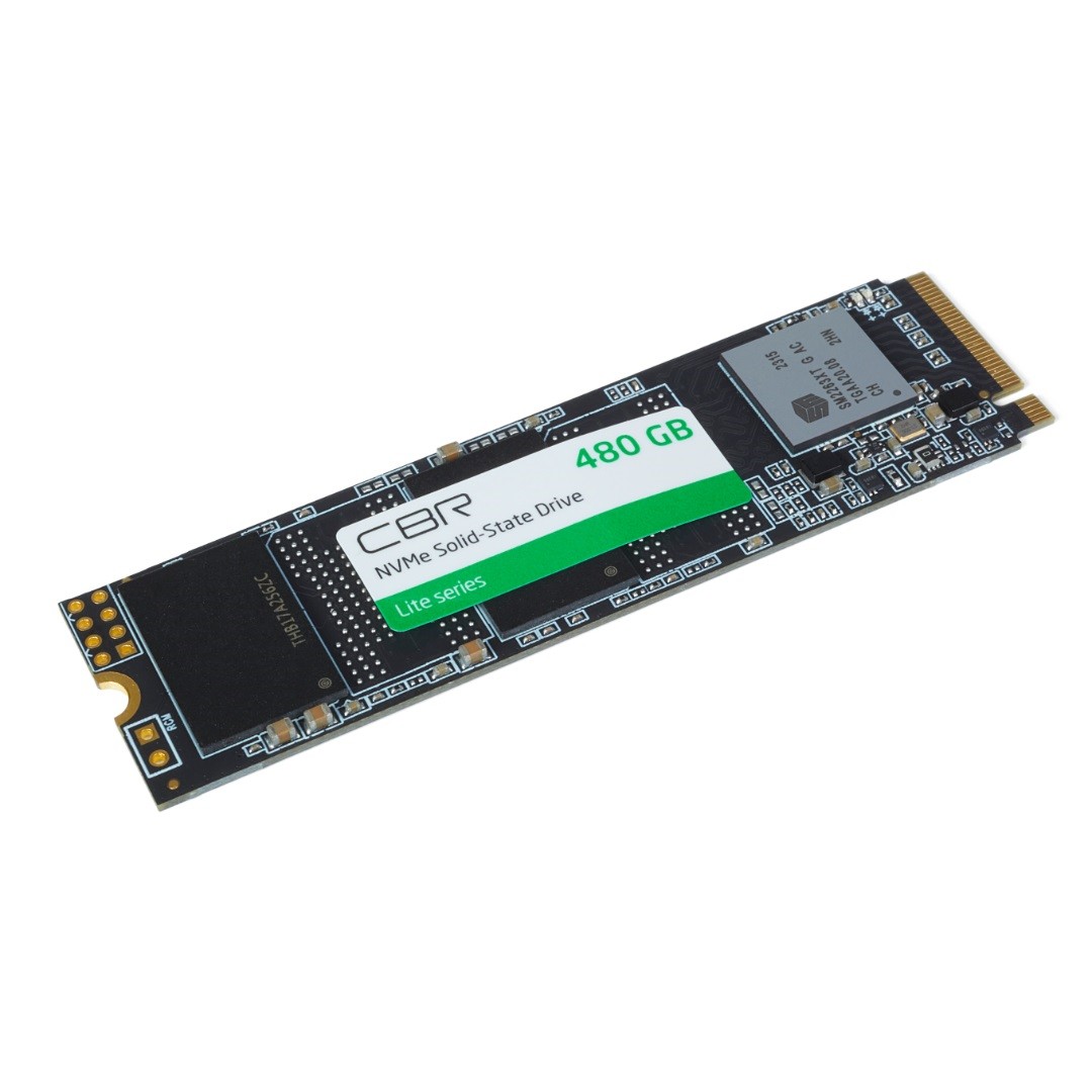 CBR SSD-480GB-M.2-LT22, Внутренний SSD-накопитель, серия "Lite", 480 GB, M.2 2280, PCIe 3.0 x4, NVMe 1.3, SM2263XT, 3D TLC NAND, R/W speed up to 2100/1600 MB/s, TBW (TB) 240