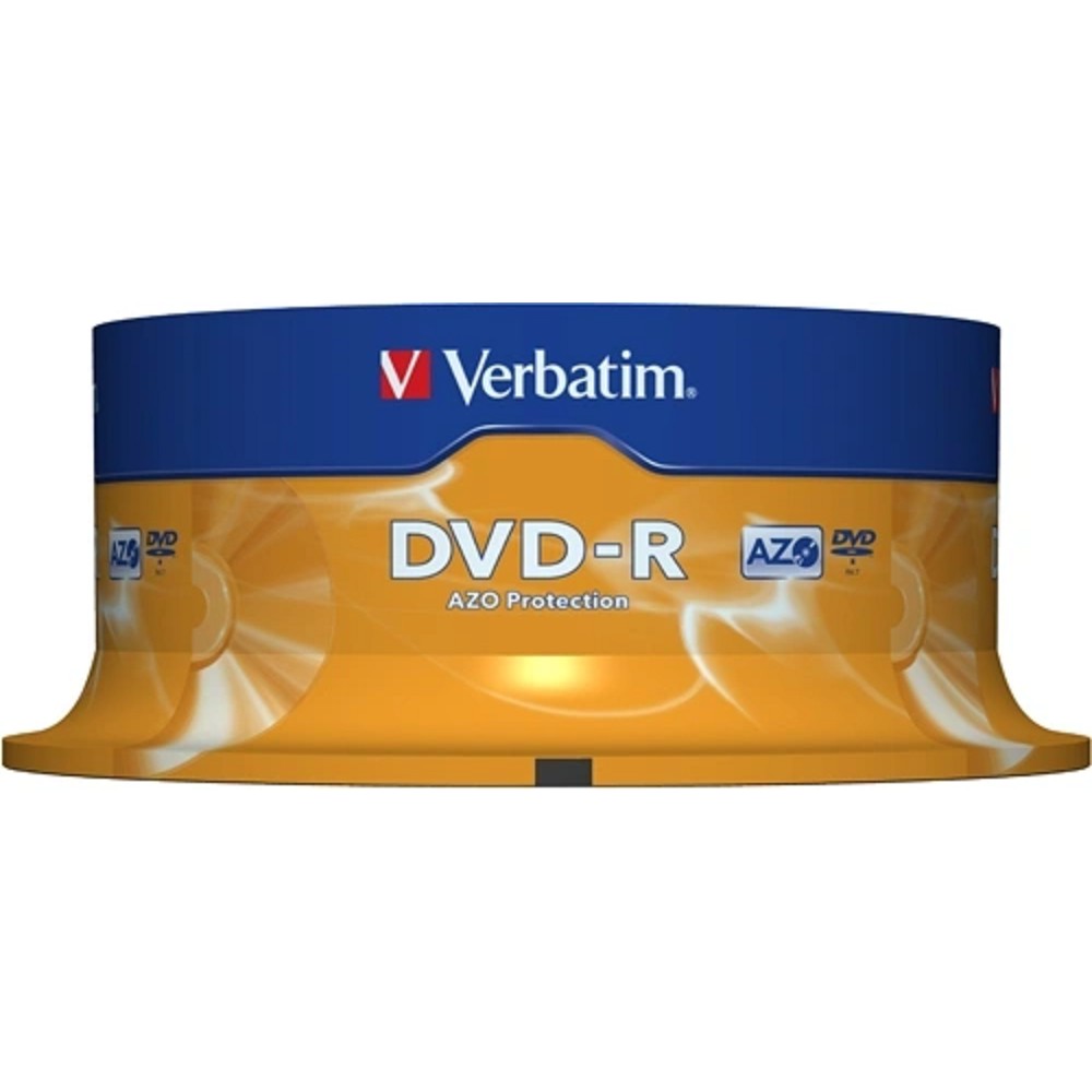 Verbatim Диски DVD-R 4.7Gb 16-х, 25шт, Cake Box (43522)