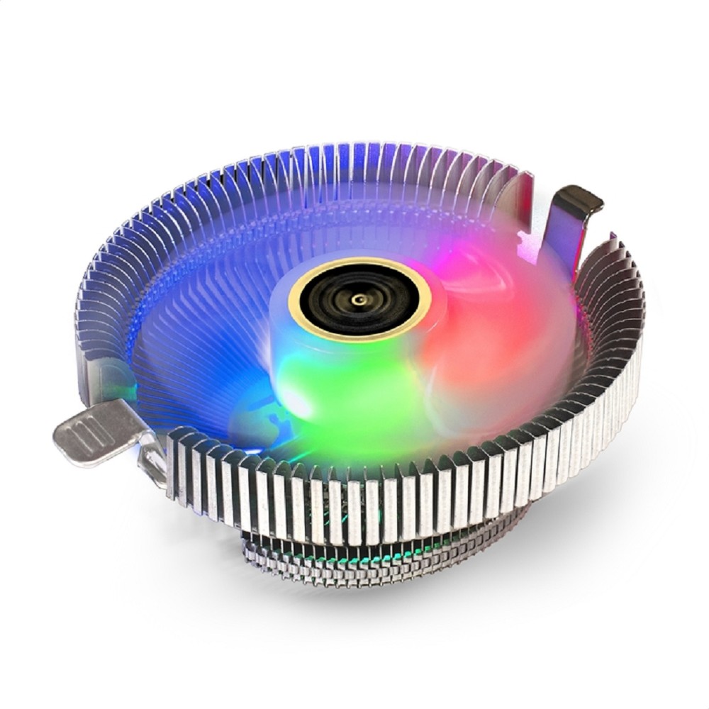 Exegate EX297295RUS Кулер ExeGate Wizard EE91-PWM.RGB (Al, LGA775/1150/1151/1155/1156/1200/1700/1851/AM2/AM2+/AM3/AM3+/AM4/AM5/FM1/FM2/754/939/940, TDP 75W, Fan 90mm, PWM, 800-2400RPM, Hydro bearing, 