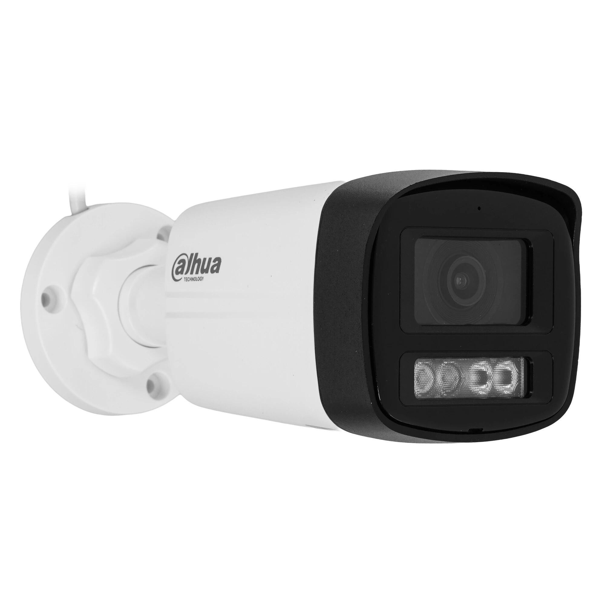 DAHUA DH-IPC-HFW1439TL1P-A-IL-0280B Уличная цилиндрическая IP-видеокамера SmartDualLight 4Мп, 1/2.9” CMOS, объектив 2.8мм, обнаружение людей, микрофон, ИК 30м, LED 20м, IP67, металл/пластик