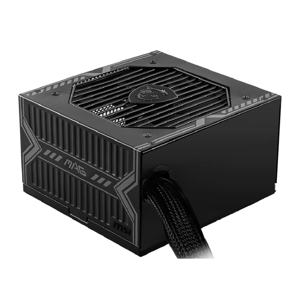 Блок питания ПК/ Power Supply MSI MAG A550BN, 550W 80+ Bronze (ATX, Non modular, 1x24(20+4)pin, 1xCPU 8(4+4)pin, 2xPCIe*2 8(6+2)pin, 5xSATA3, 2xMOLEX4pin, Active, 120x120mm, 150x140x86mm, APFC, black)