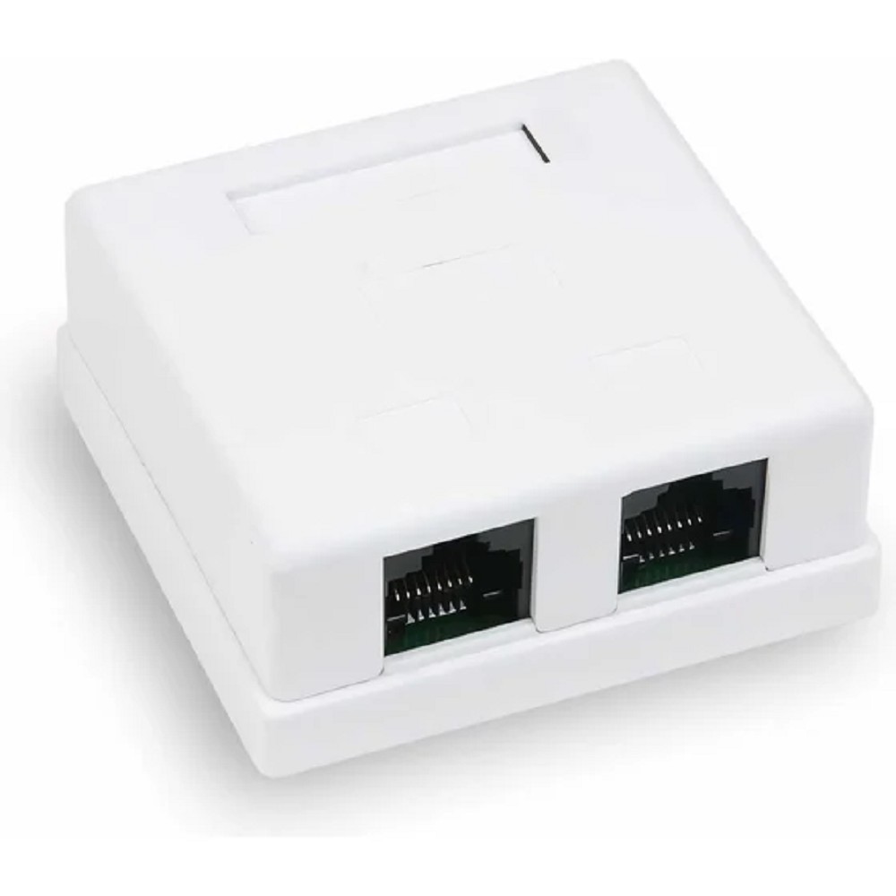 Rexant (03-0151) Розетка компьютерная 2-порта RJ-45(8P8C), категория 5е, внешняя