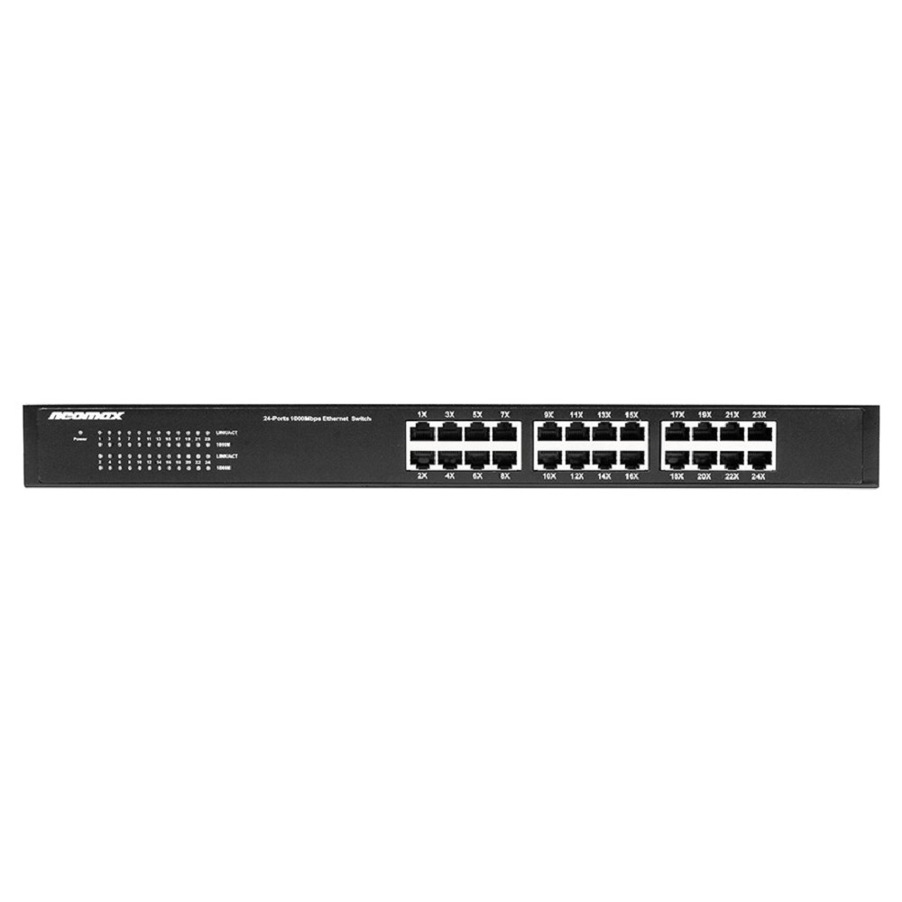 NEOMAX неуправляемый коммутатор NMS-124P-1000-SR, 24 порта 1000 Mbps, металл Rack
