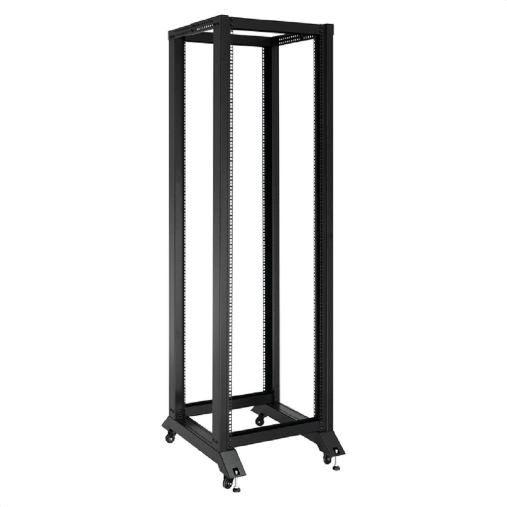 Exegate EX301164RUS Стойка ExeGate EOR2-42U.1000.BLACK (открытая телекоммуникационная 19", 42U, двухрамная, усиленная, с роликовыми опорами, раздвижная, В2055хШ600х Г(550-790) мм, цвет черный RAL 9004