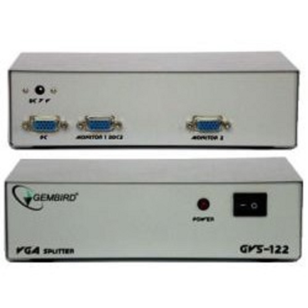 Gembird GVS122  Разветвитель сигнала VGA на 2 монитора (Gembird) 