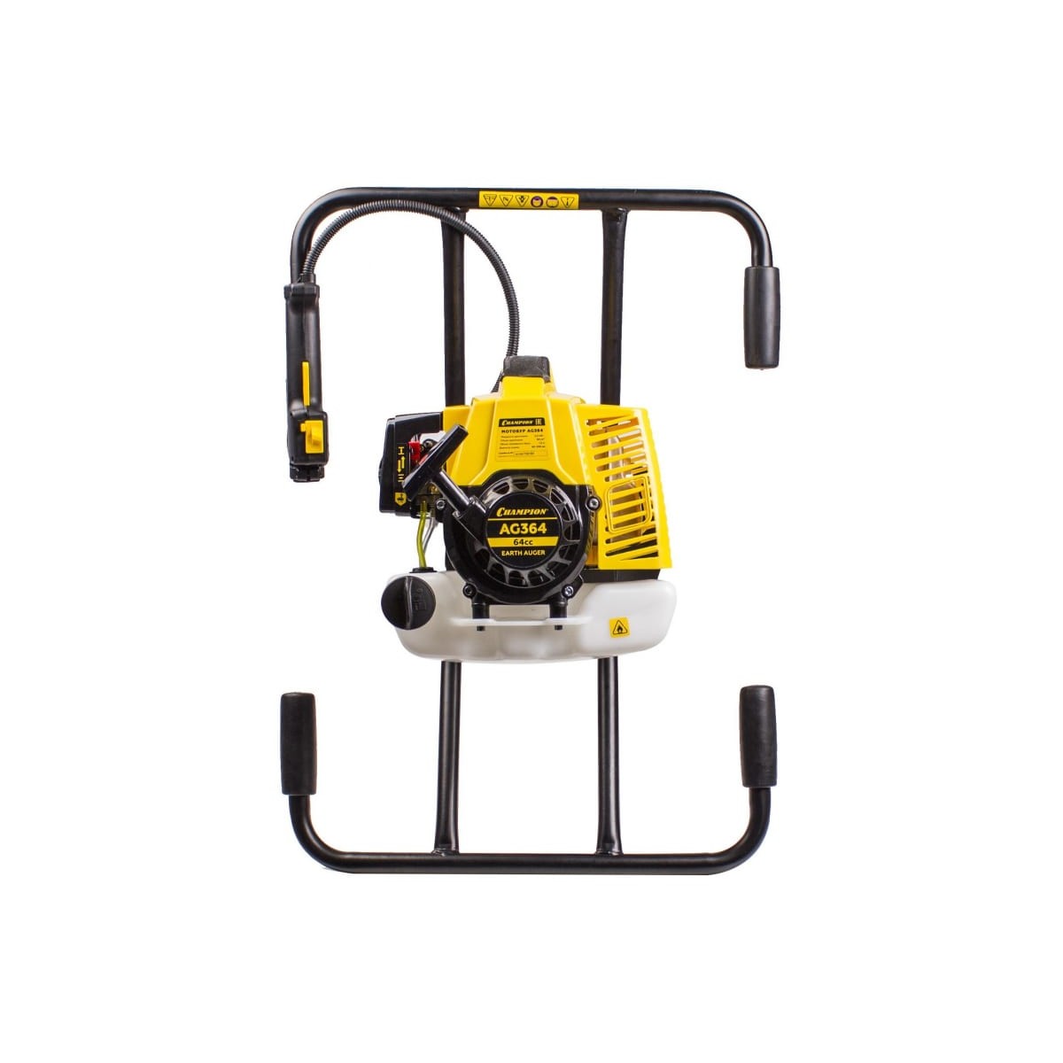 CHAMPION Мотобур AG364 { 2,2кВт 64см? 12,8кг без шнека } 