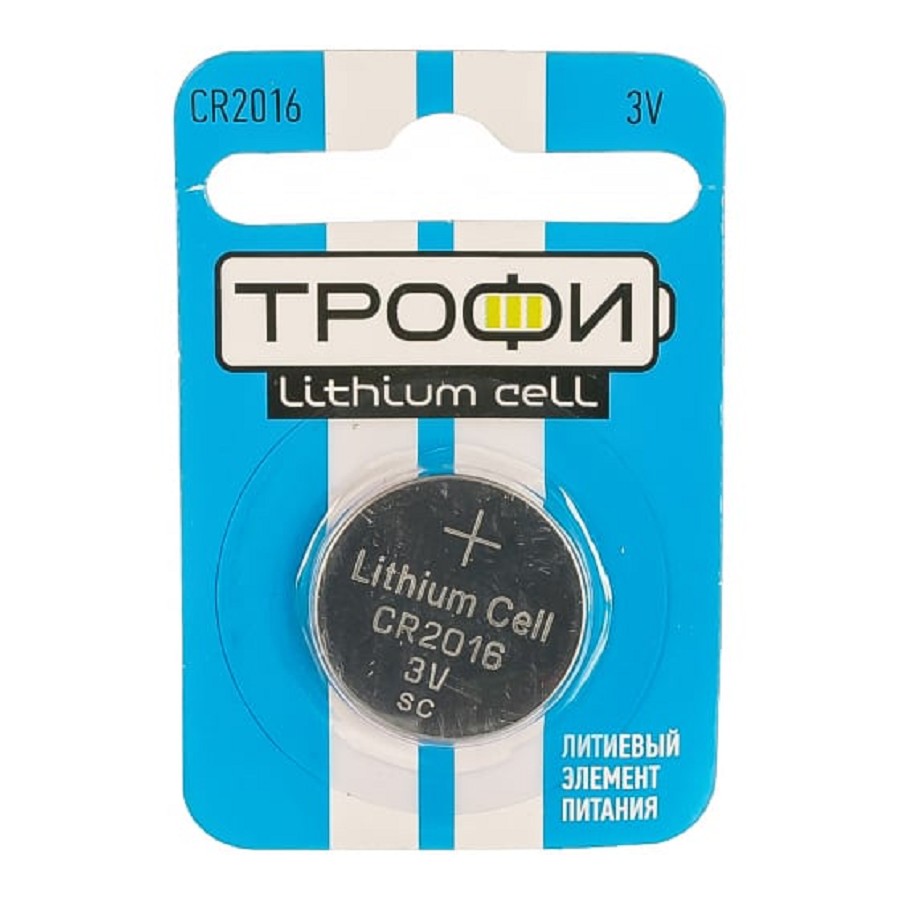Трофи CR2016-1Bl Energy Power Lithium (10/240/38400) (10 шт. в уп-ке)