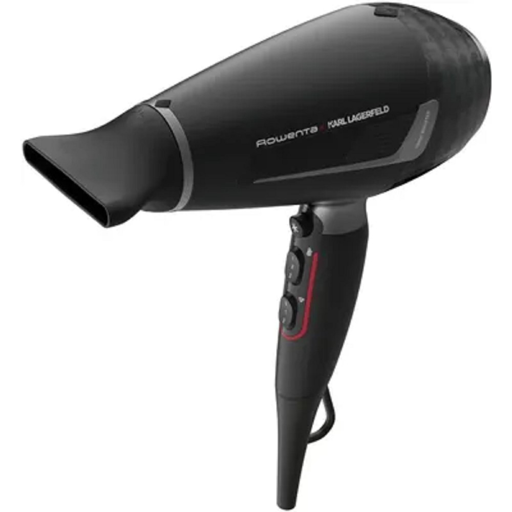Фен Rowenta Karl LagerfeldPro Stylist, Black CV887LF0, 2200 Вт, 3 насадки,ионизация