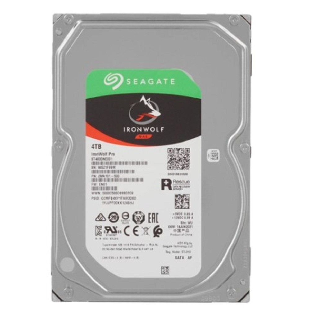 4TB Seagate Ironwolf Pro (ST4000NE001) {SATA 6.0Gb/s, 7200 rpm, 128mb buffer, 3.5", для NAS}