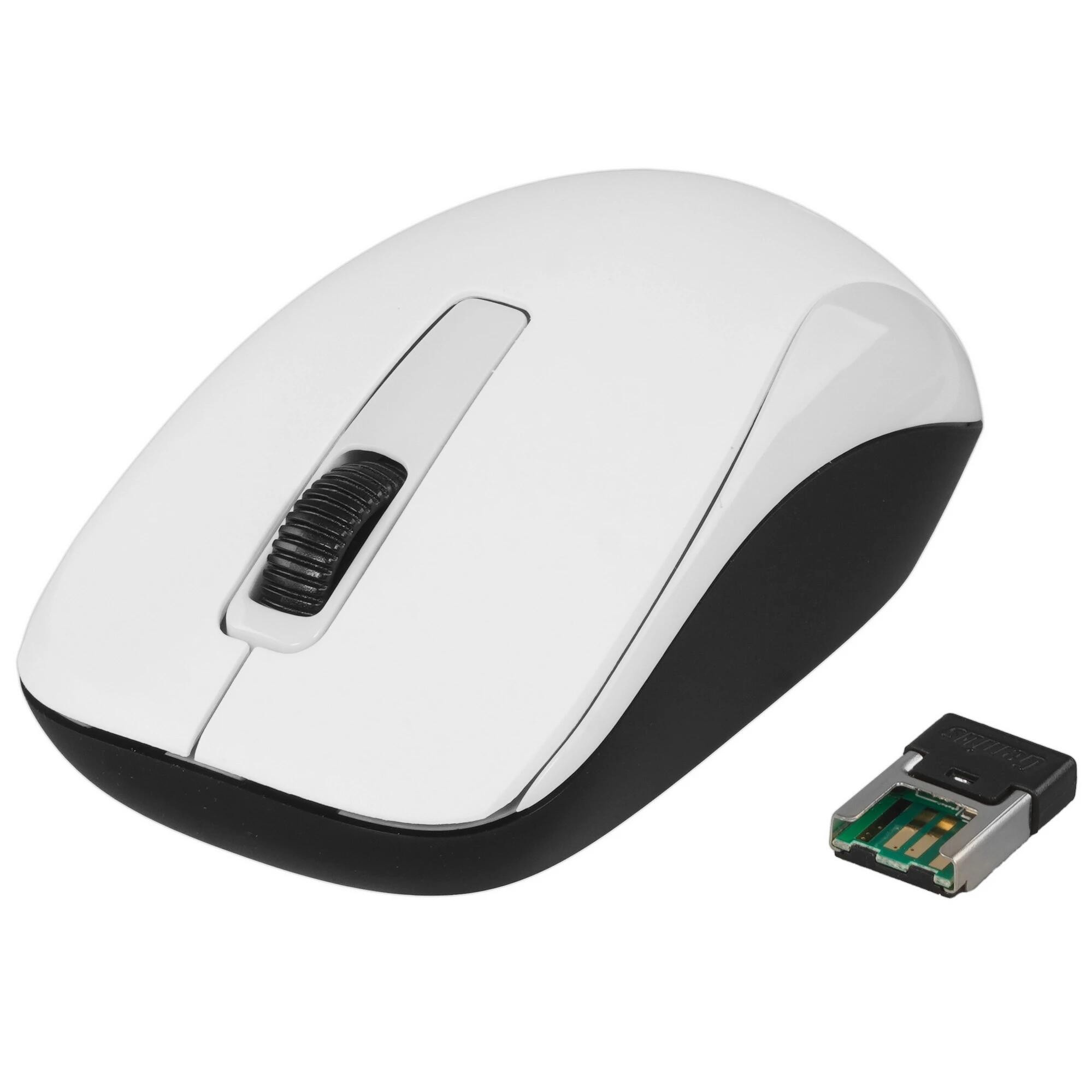 Genius Мышь NX-7005 White { оптическая, 800/1200/1600 dpi, радио 2,4 Ггц, 1хАА, USB} [31030127102/31030017401]