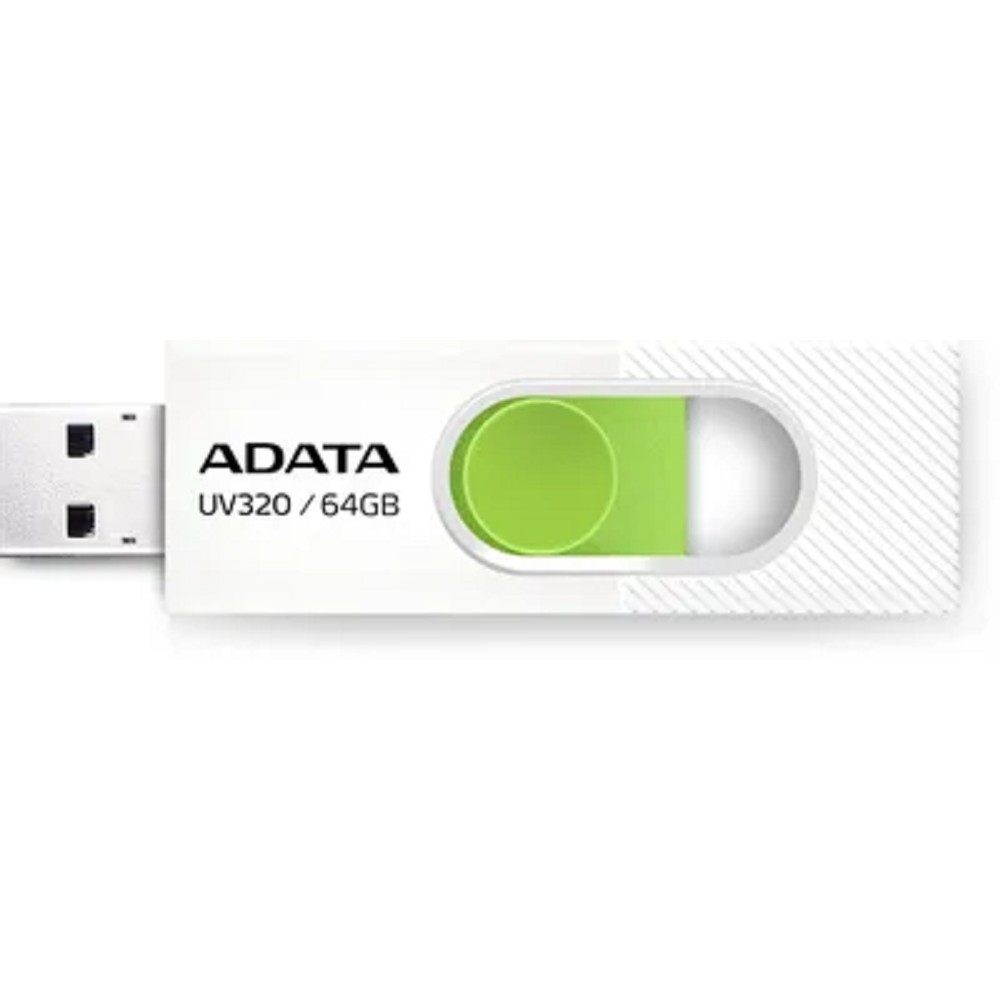 A-DATA Flash Drive 64GB <AUV320-64G-RWHGN> UV320, USB 3.2, белый/зеленый