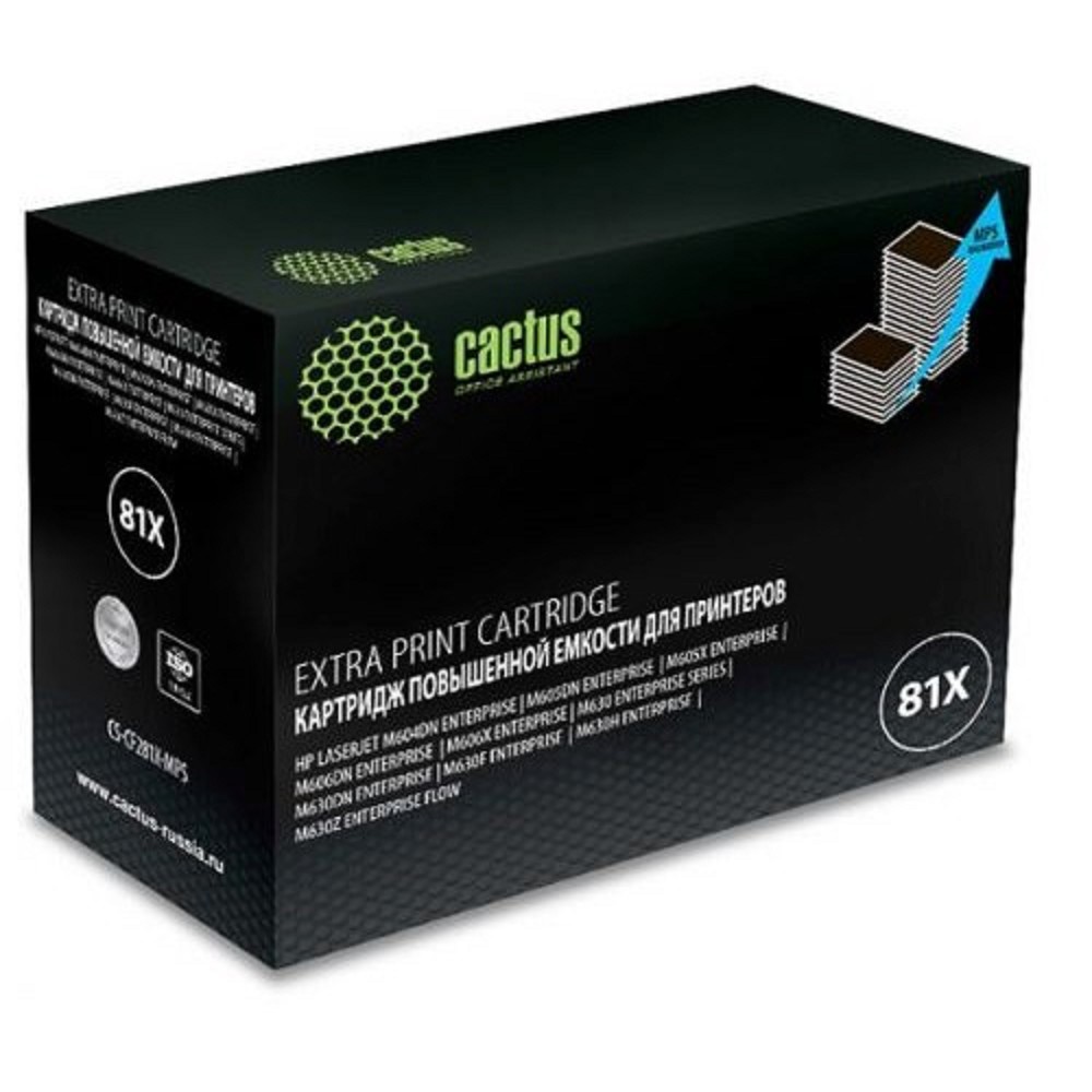 Картридж лазерный Cactus CS-CF281X-MPS черный (30000стр.) для HP LJ Ent M630/M605dn/M606dn/M605x