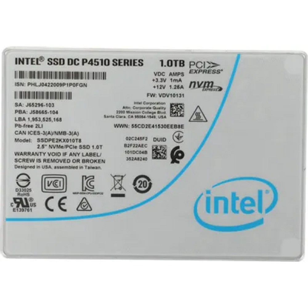 Intel SSD 1Tb P4510 серия SSDPE2KX010T801 {PCI-E}
