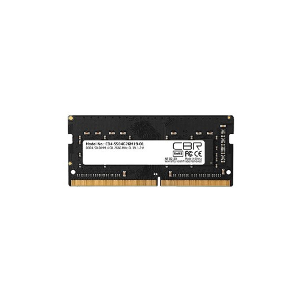Повреждение упаковки CBR DDR4 SODIMM 4GB CD4-SS04G26M19-01 PC4-21300, 2666MHz, CL19, 1.2V