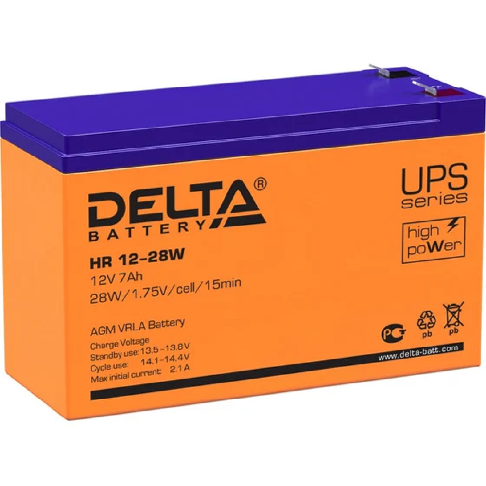 Delta HR 12-28W (7 А\ч, 12В) свинцово- кислотный  аккумулятор  