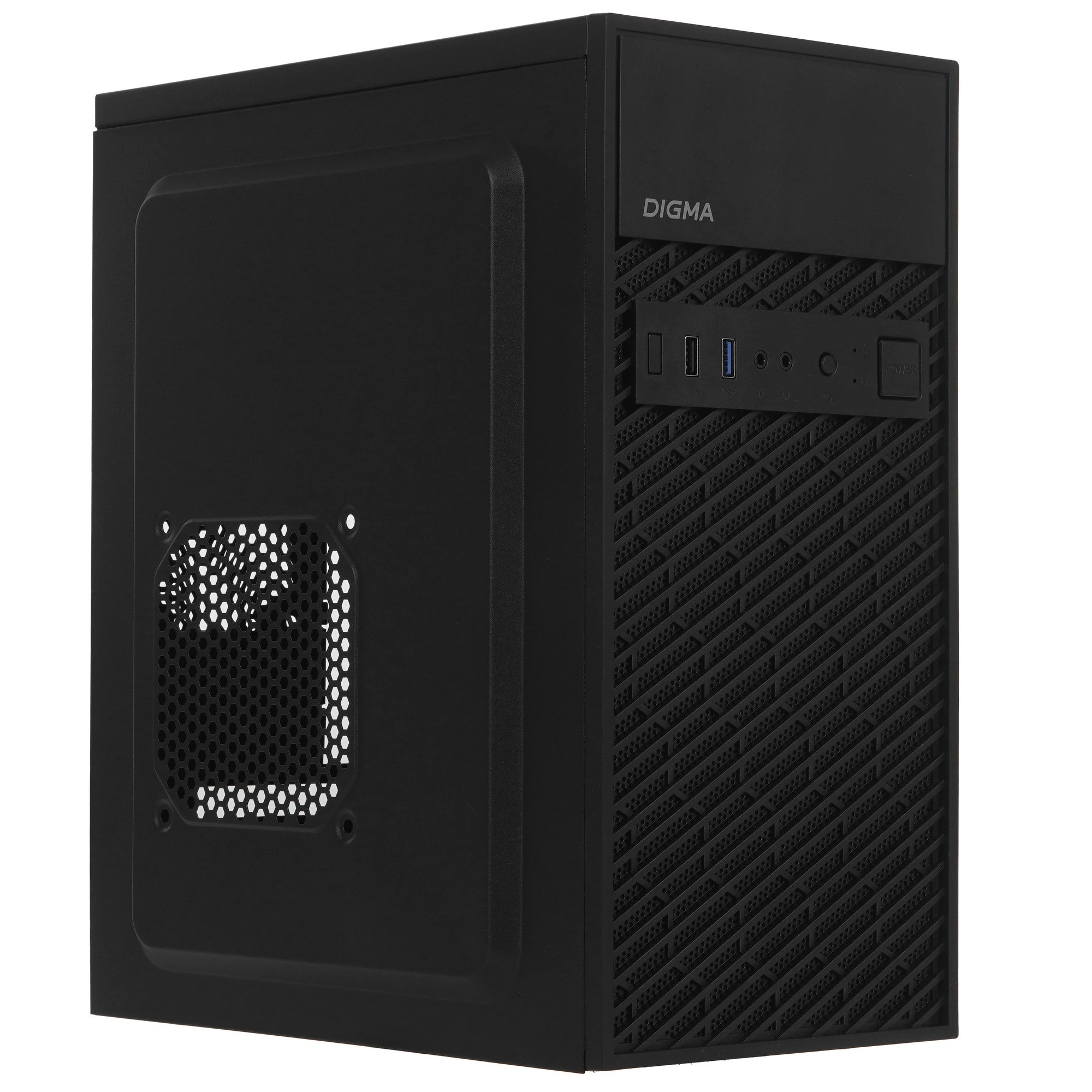 Корпус Digma DCC-MN303 черный без БП mATX 1x80mm 2x120mm 1xUSB2.0 1xUSB3.0 audio