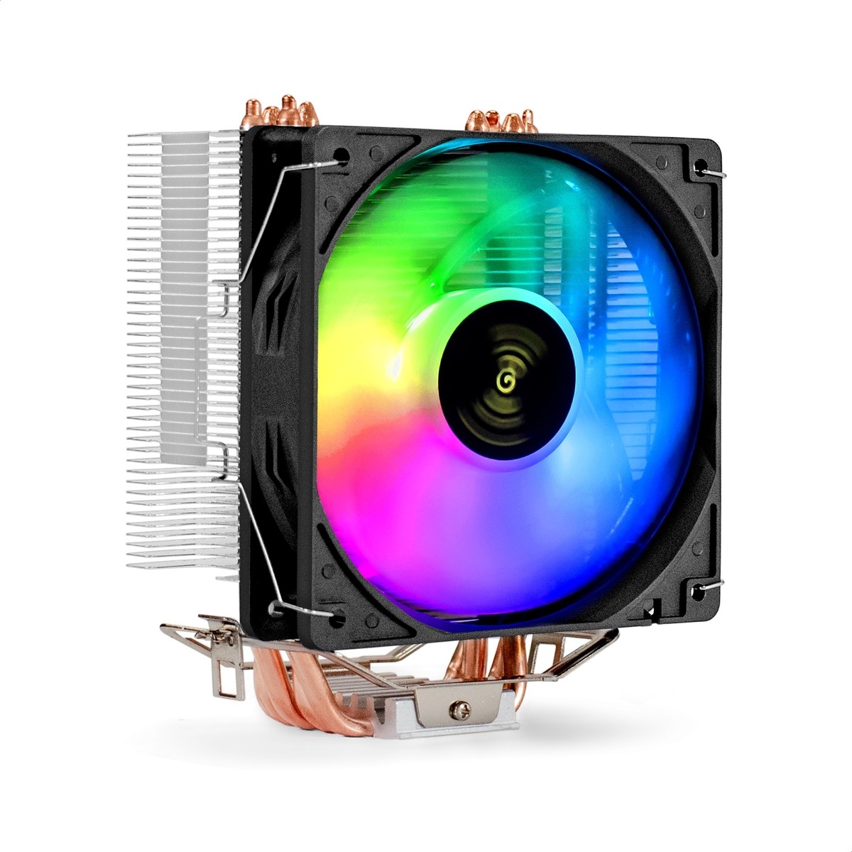 Exegate EX293655RUS Кулер ExeGate Wizard EXX400V2-PWM.FRGB {(Al+Cu, 4 тепл.трубки,LGA775/1150/1151/1155/1156/1200/1700/AM2/AM2+/AM3+/AM4/FM1/FM2/754/939/940, TDP 140W, Fan 120mm, PWM, 800-2400RPM}