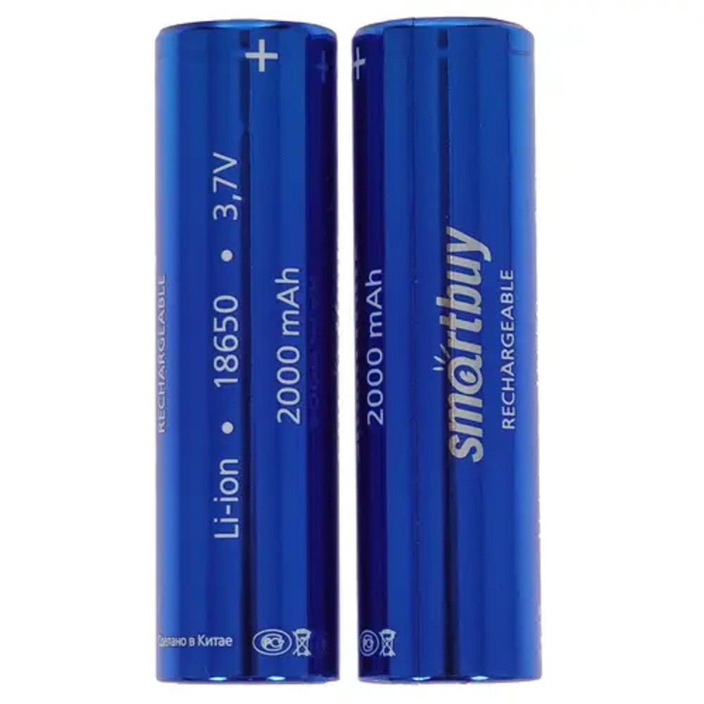 Smartbuy (SBBR-18650-2S2000) Аккумулятор Smartbuy LI18650-2000 mAh (50/400)(2шт. в уп-ке)