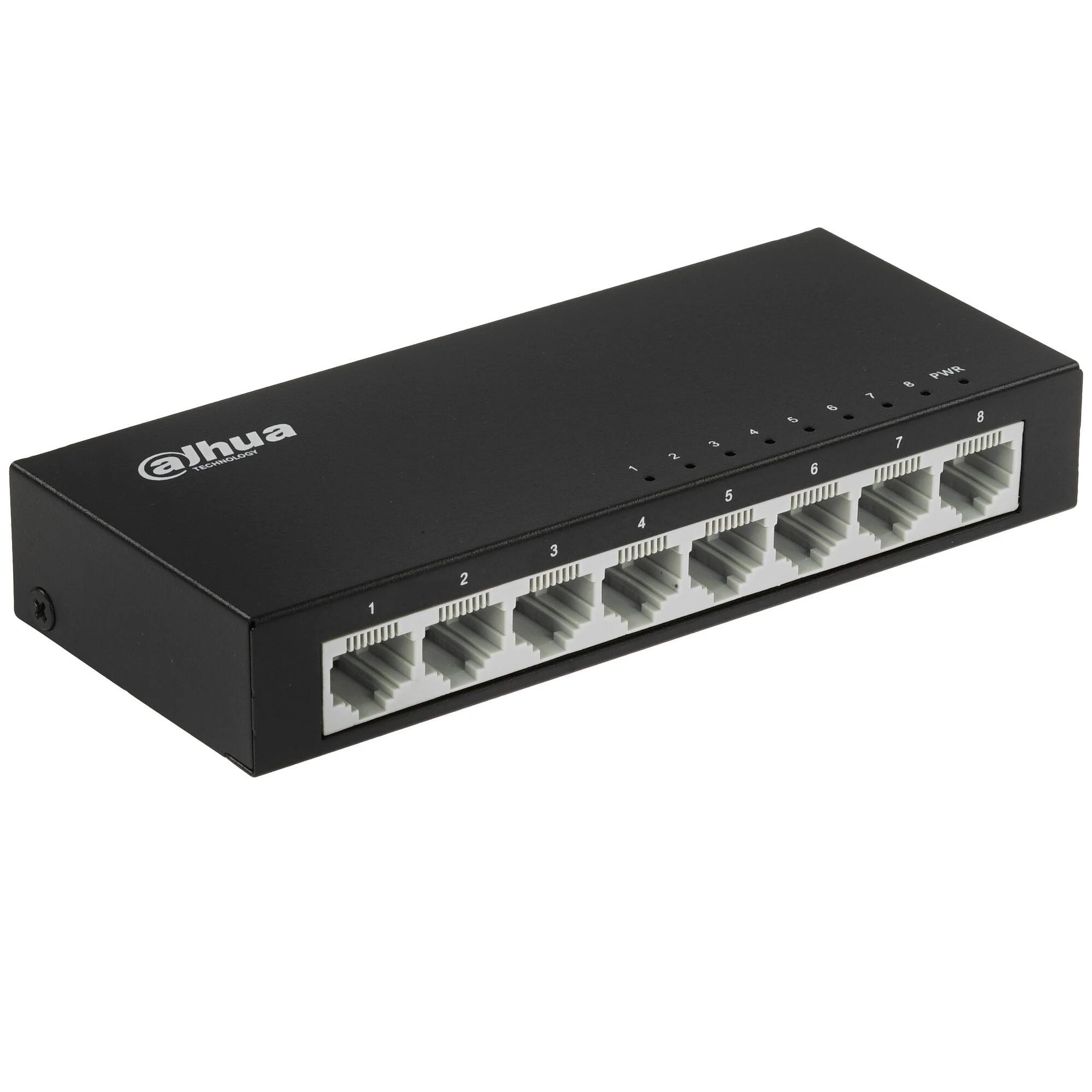 DAHUA DH-PFS3008-8ET 8-портовый коммутатор  8 RJ45 10/100 Мбит/с;  1.6 Гбит/с