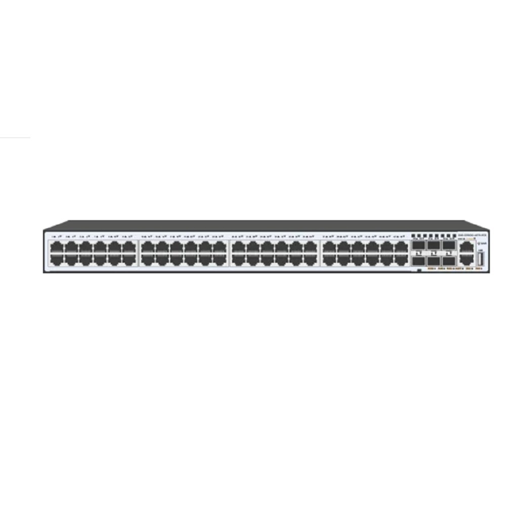 SNR SNR-S3950G-48TX-POE Ethernet коммутатор 48, портов PoE 10/100/1000Base-T, 6 портов 1/10GBase-X SFP+, L3, (бюджет PoE: 500Вт с одним БП / 100 Вт с двумя БП), Hot Swap БП, 1 БП AC в комплекте