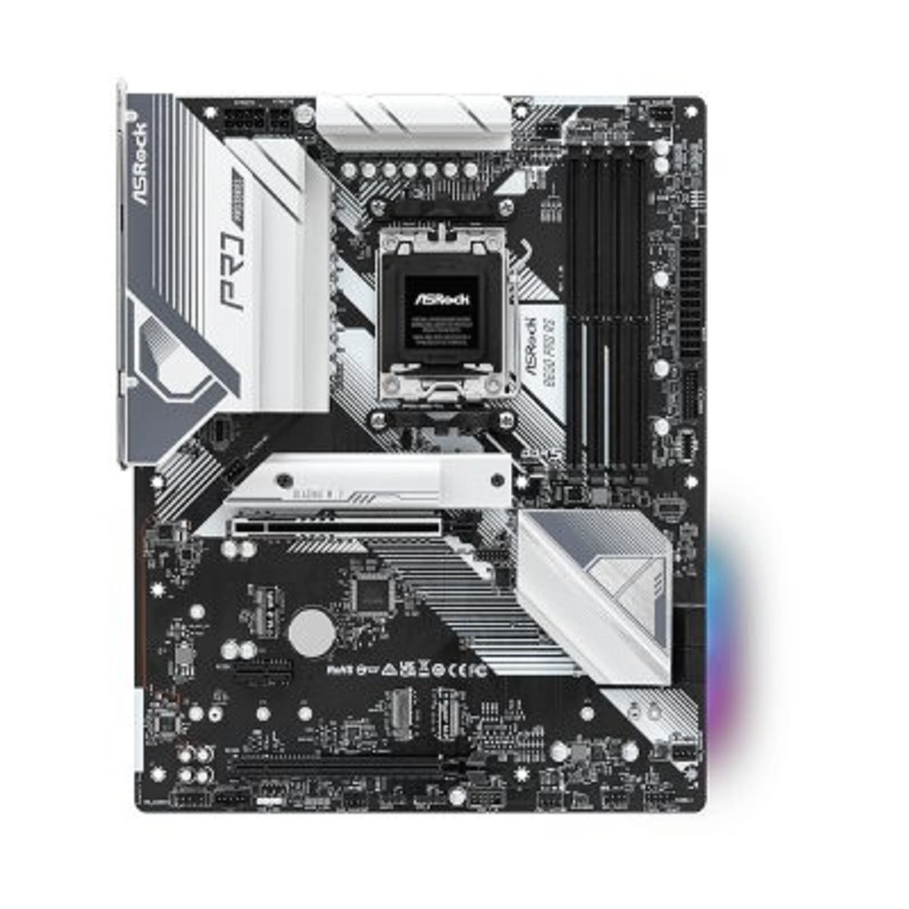 Asrock B650 PRO RS,Socket AM5, AMD B650, 4xDDR5-5200,HDMI+DP, 2xPCI-Ex16, 1xPCI-Ex1, 4xSATA3(RAID 0/1/10), 3xM.2, 8 Ch Audio, 1x2.5GLan, (6+3)xUSB2.0, (3+2)xUSB3.2, (1+1)xUSB3.2 Type-C™, ATX, RTL, {5}