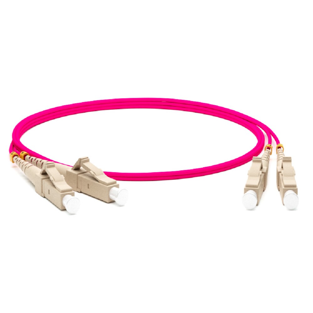 Hyperline FC-D2-504-LC/PR-LC/PR-H-1.5M-LSZH-MG Патч-корд волоконно-оптический (шнур) MM 50/125(OM4), LC-LC, duplex, LSZH, 1.5 м