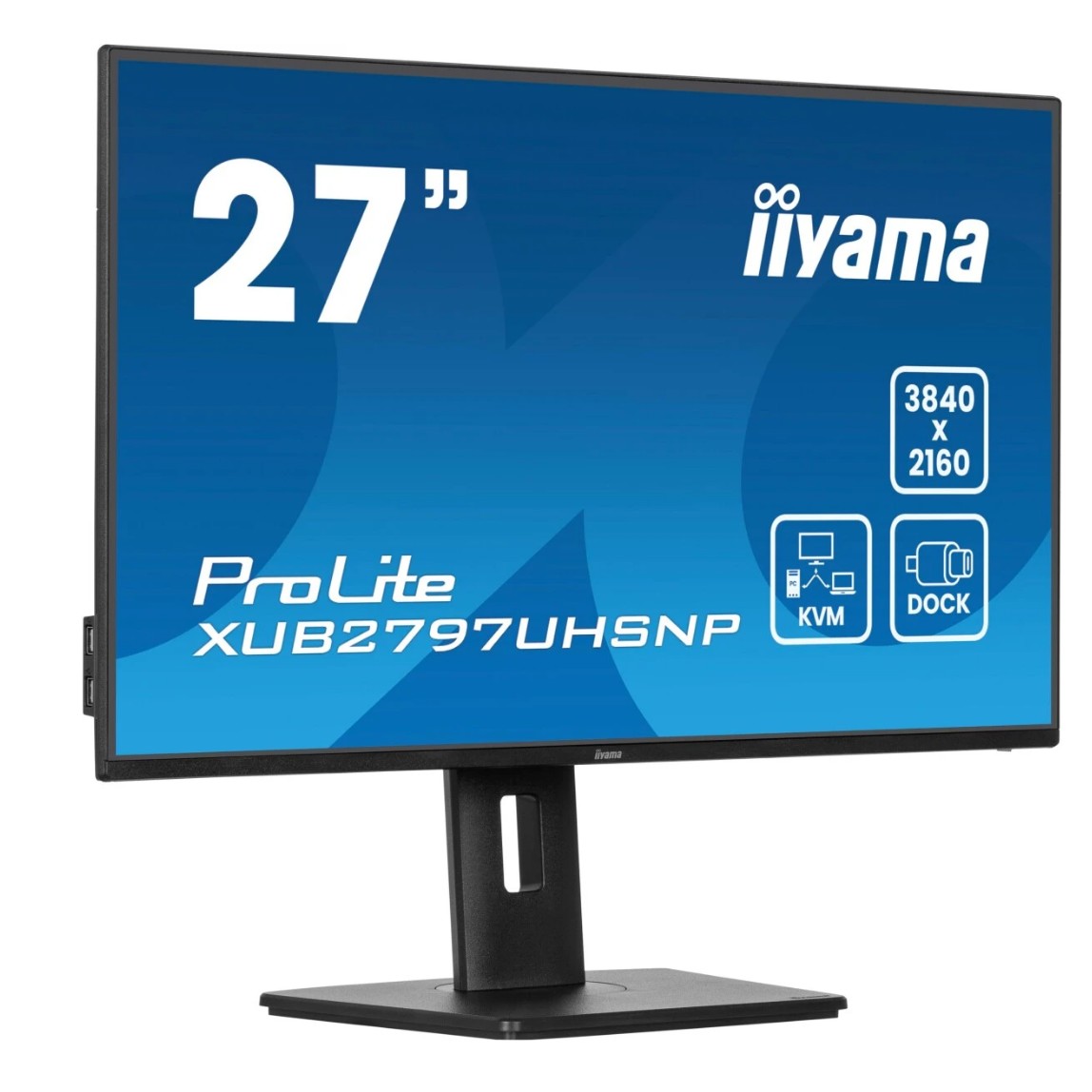 LCD IIYAMA 27" XUB2797UHSNP-B1 черный {IPS 3840x2160 60Hz 350cd HDMI DisplayPort USB M/M HAS Pivot In}