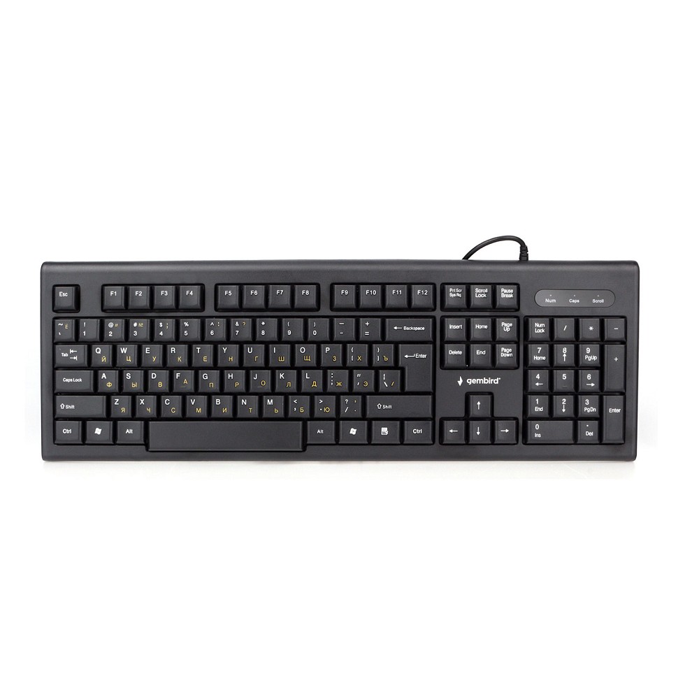 Клавиатура Gembird KB-8354U-BL { USB, черный, 104 клавиши, кабель 1,45м }