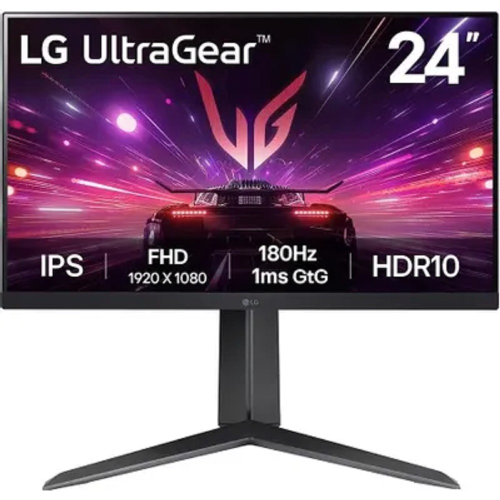 Повреждение упаковки LCD LG 23.8" 24GS65F-B UltraWide черный {IPS 1920x1080 180Hz 1ms 300cd 178/178 HDMI DisplayPort G-Sync HAS Pivot}[24gs65f-b.aruz]