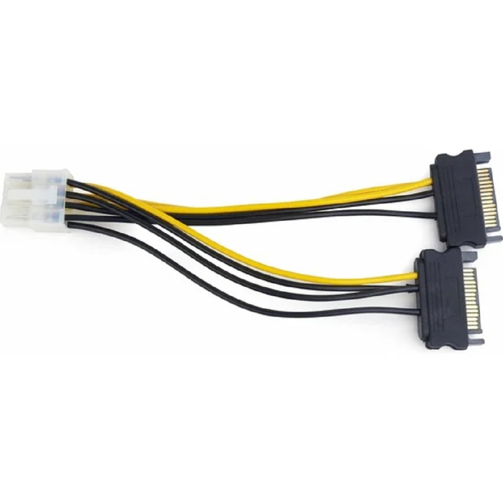 Cablexpert Разветвитель питания 2xSATA->PCI-Express 8pin, для подключения в/к PCI-Е (8pin) к б/п ATX (CC-PSU-83)
