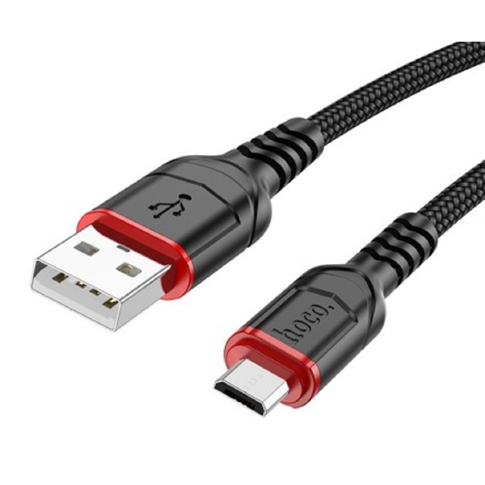 HOCO X59/ USB кабель Micro/ 3m/ 2.4A/ Нейлон/ черный