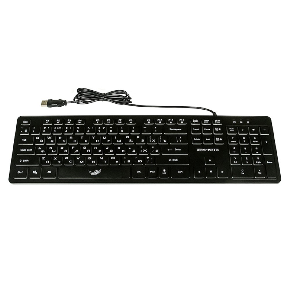 Dialog Gan-Kata Клавиатура KGK-17U BLACK - игровая с RGB-подсветкой, USB, черная