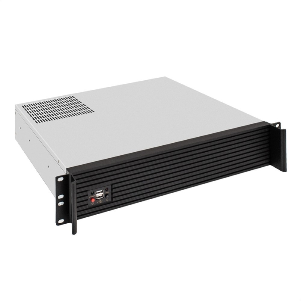 Exegate EX298513RUS Серверный корпус ExeGate Pro 2U400-04AL <RM 19", высота 2U, глубина 400, передняя панель - алюминий, БП 600RADS, 2*USB>