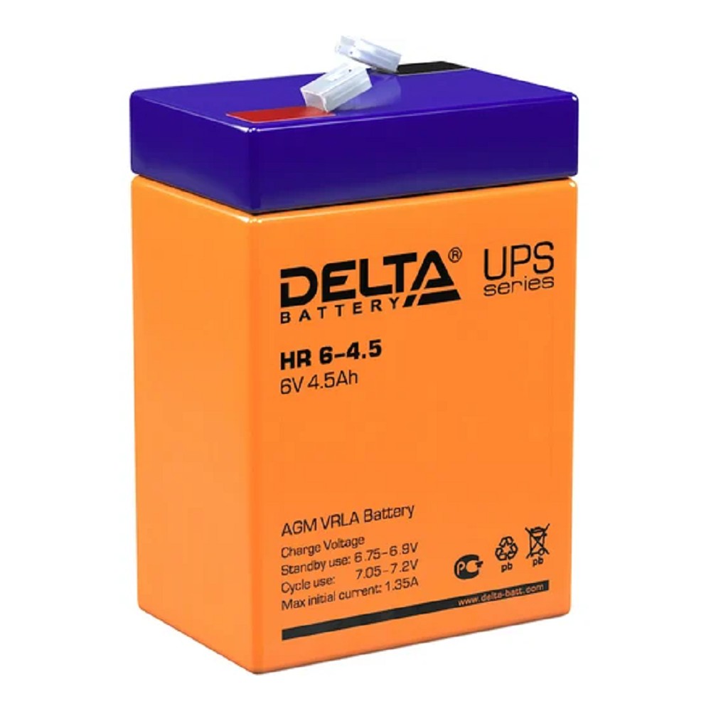 Delta HR 6-4.5 (4.5 А\ч, 6В) свинцово- кислотный аккумулятор  