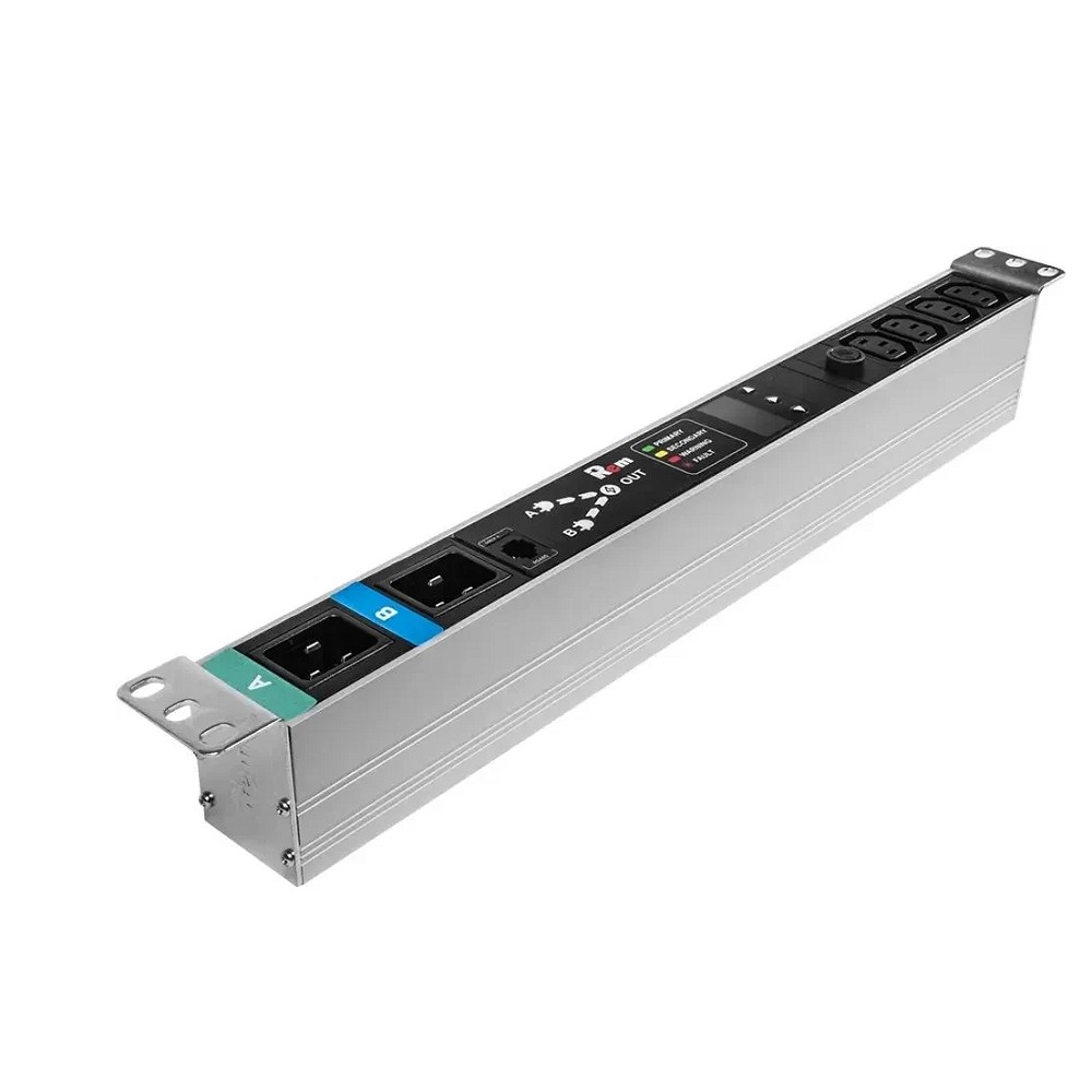 REM Блок розеток Rem-16 с АВР, 1x16A, 4C13, подкл к контроллеру R-2MC по Modbus, вход 2*C20 R-16-4C13-T-440