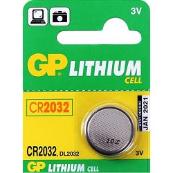 GP  CR2032-2CRU1(7)C1(1 шт. в уп-ке)[08984/12302/03223]