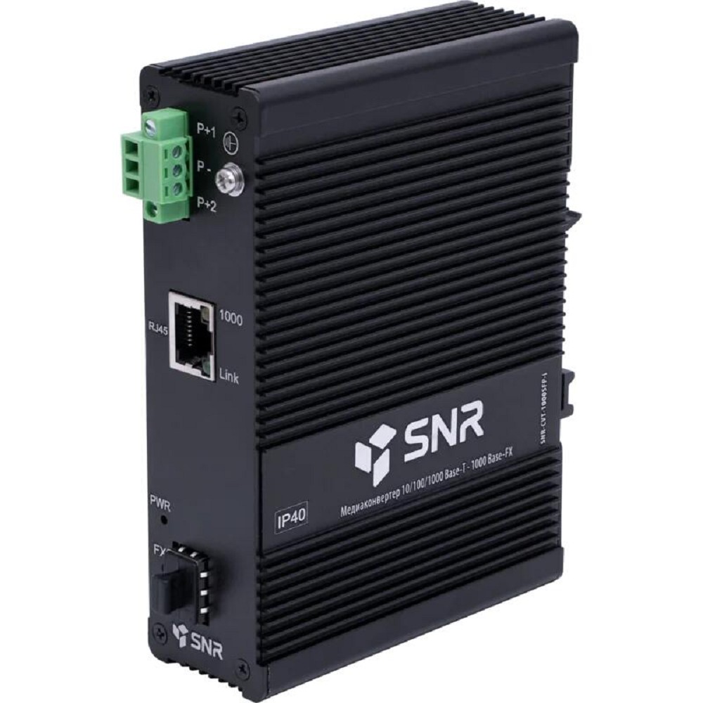 SNR-CVT-1000SFP-I Медиаконвертер 10/100/1000-Base-T / 1000Base-FX с SFP-портом в индустриальном исполнении