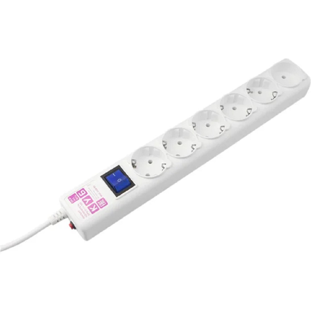 PowerCube Фильтр-удлинитель (SPG(5+1)-16B-3M/SPG6_) 6 розеток, 3м,16А/3,5кВт, белый