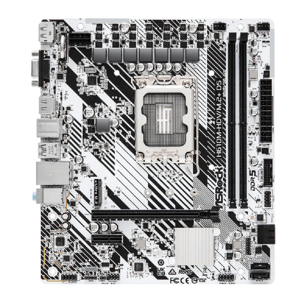 Повреждение упаковки ASROCK H610M-HDV/M.2+ D5 {LGA 1700, Intel H610, mATX} RTL