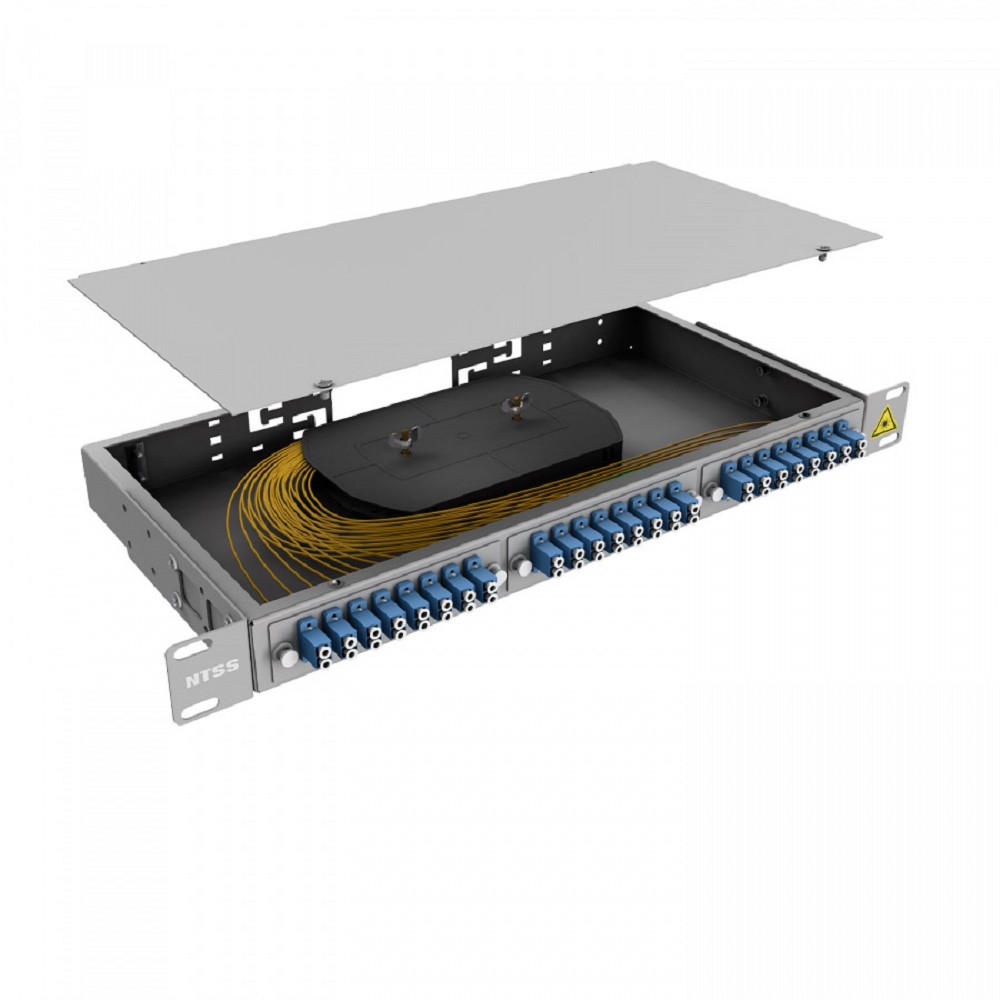 NTSS Кросс 19" NTSS PREMIUM, предсобранный 1U, 8 портов LC/UPC duplex, 9/125 мкм, (сплайс, пигтейлы, кдзс, планки, адаптеры) NTSS-RFOB-PM-1U-8-2LC/U-9-SP1.5G1A