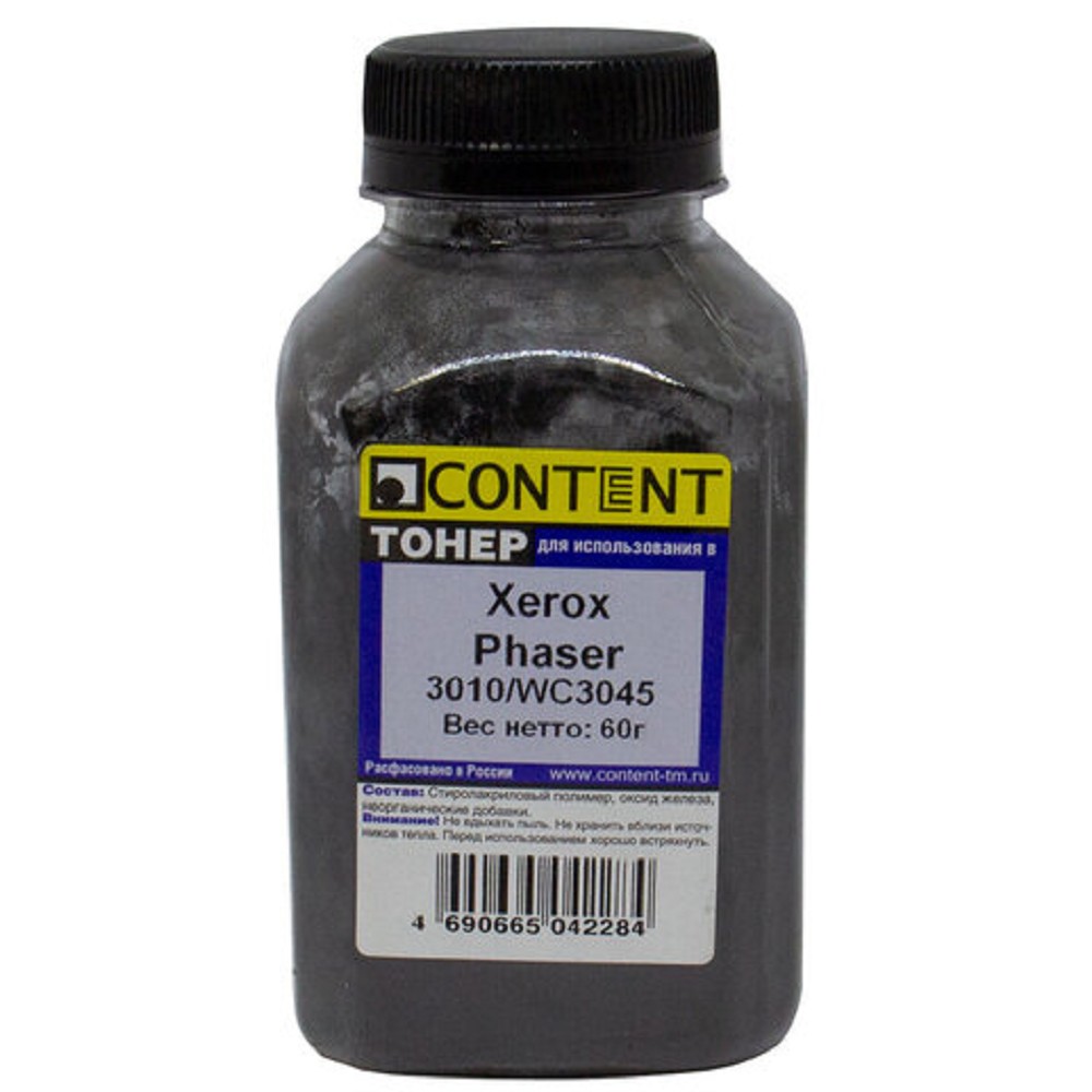 Content Тонер для Xerox Phaser 3010/WC 3045, 60 г, банка