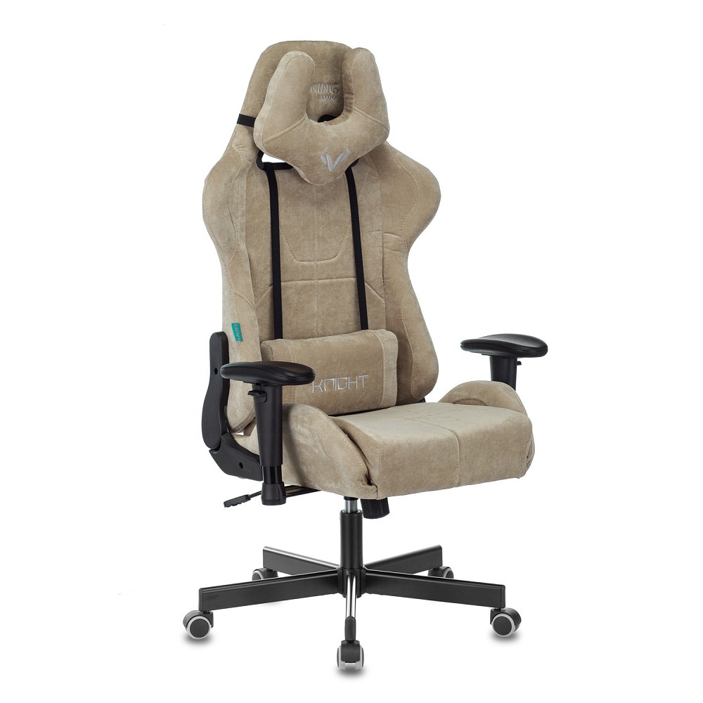Кресло игровое Бюрократ VIKING KNIGHT LT21 FABRIC песочный крестовина металл [1372994]