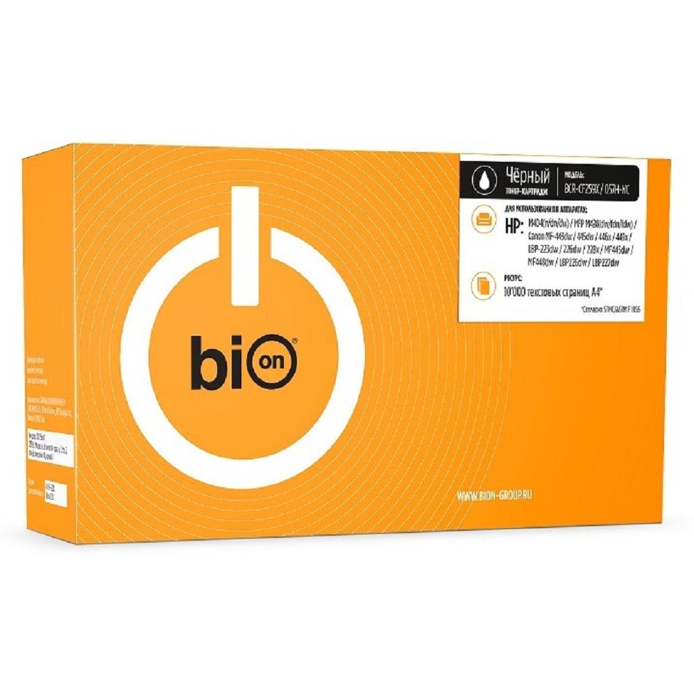 Bion BCR-CF259X/057H Картридж для HP {LaserJet M406/M430, LaserJet M428, LaserJet Pro M304/M404; Canon i-SENSYS LBP223dw/226dw/228x/MF443dw/445dw/449x} (10000  стр.), Черный, без чипа