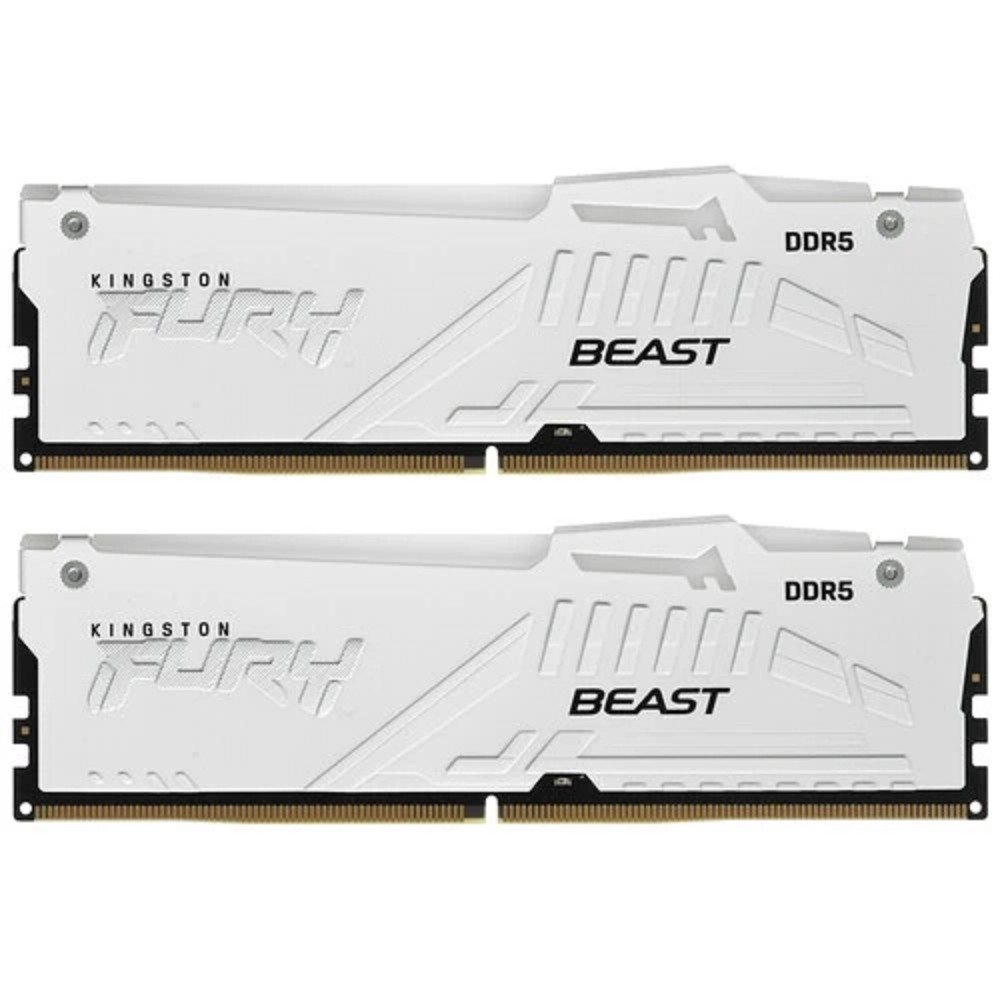 Kingston DDR5 DIMM 32GB 6000MT/s CL36 (Kit of 2) FURY Beast White RGB EXPO