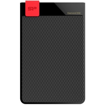 Silicon Power Portable HDD 1TB Diamond D30  USB 3.1 , USB 3.1 , Slim design, Black (SP010TBPHDD3SS3K)